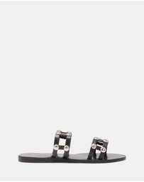 Just Because - Salacete Leather Flat Sandals