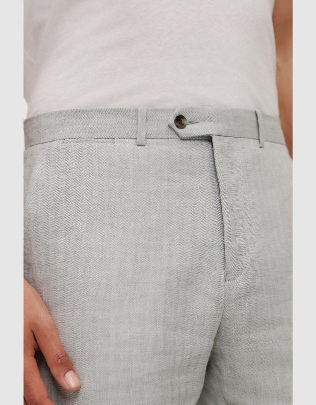 Trenery - Linen Herringbone Trouser
