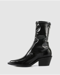 Sempre Di - Jayda Patent Ankle Boots