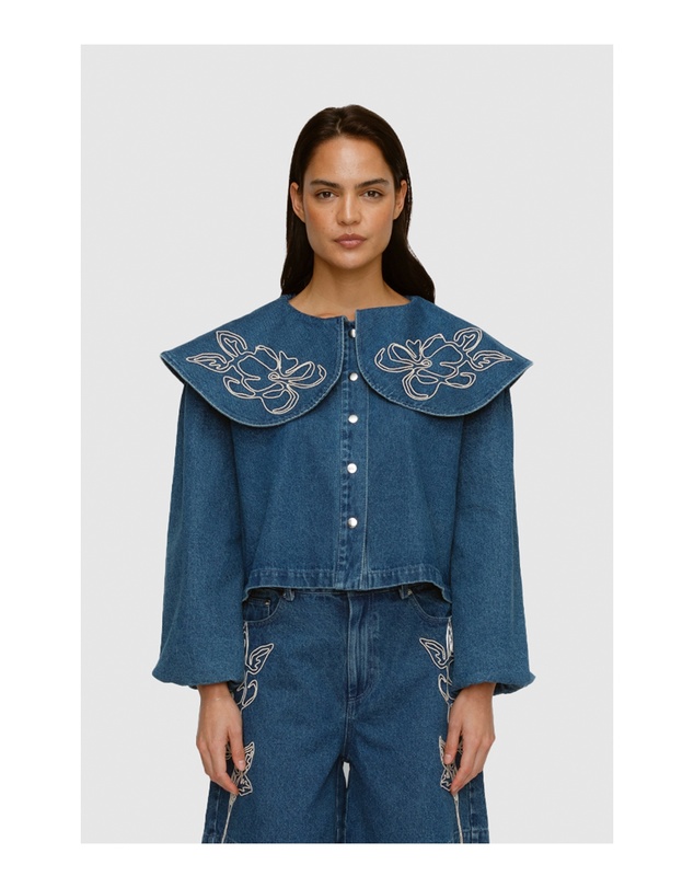 The Wolf Gang - Wynn Denim Blouse - Bluestone