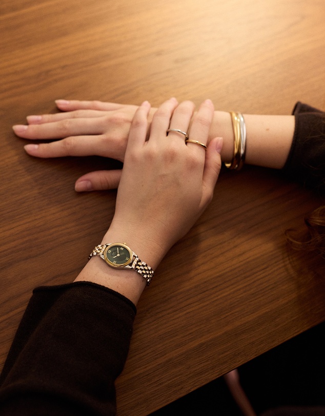 Daniel Wellington - Ophelia Mini Beans Link Emerald Two-Tone