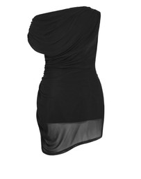 City Chic - Plus size Vivid Mesh Mini Dress - black