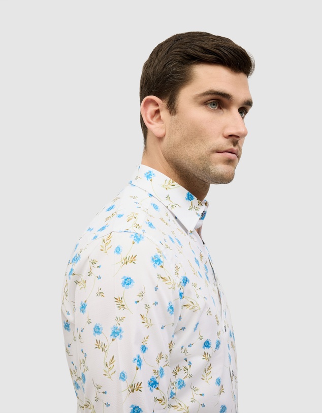 Politix - Botanical Floral Print Long Sleeve Shirt