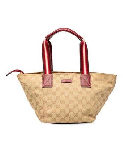 Pre-Loved by Azura Reborn - Pre-Loved GG Canvas Web Handbag