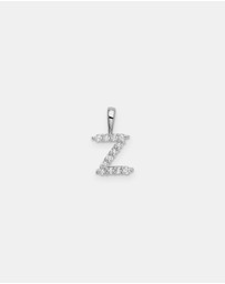 Zoe Olivia - 9K White Gold Lab Grown Diamond Initial Z Pendant