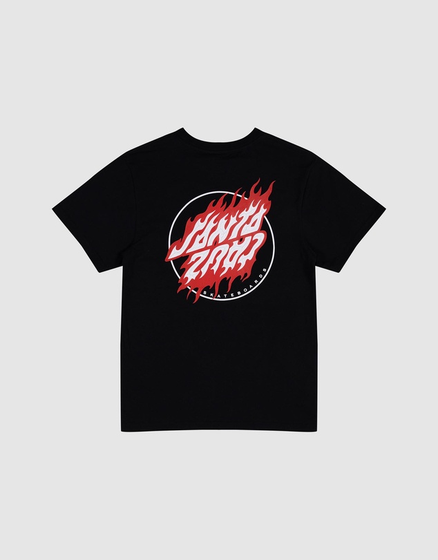 Santa Cruz - Flamed Dot Upside Down Short Sleeve Tee - Teens