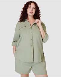 Sweaty Betty - Summer Stretch Linen Utility Shirt