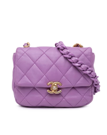 Pre-Loved by Azura Reborn - Pre-Loved chanel Lambskin Leather Quilted Crossbody