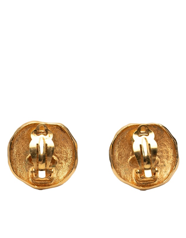 Pre-Loved by Azura Reborn - Pre-Loved Gold Plated Logo and Lion Clip On Earrings