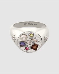 Elli Jewelry - Ring Signet Gemstone Dream 925 Sterling Silver