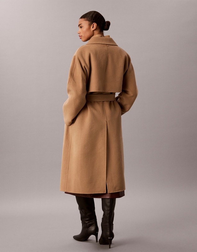 Calvin Klein - Wool Blend Wrap Coat