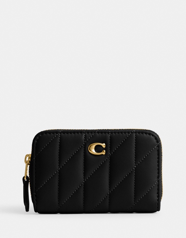 Coach - Quilted Pillow Leather Essential Small Zip Around Card Case