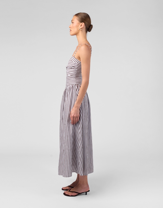 MVN - Stripe Strapless Dress