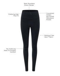 Lorna Jane - Lotus No Chafe Phone Pocket Full Length Leggings