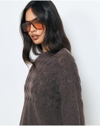 AERE - Jada Wool Blend Cable Knit Jumper
