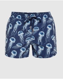 Tolu Australia - Boardshorts with Blue Jellyfish
