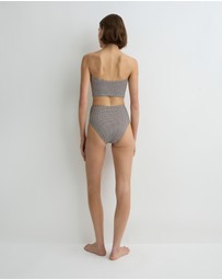 BONDI BORN - Stella Bikini Top - Mocha Dot (Embodee™)