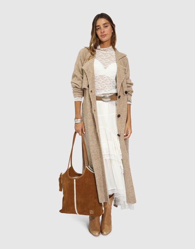 Belle & Bloom - Live in Dream Maxi Trench Cardigan