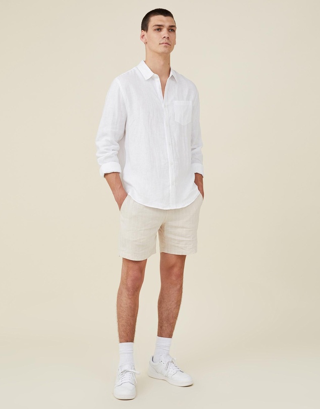 Cotton On - Linen Long Sleeve Shirt