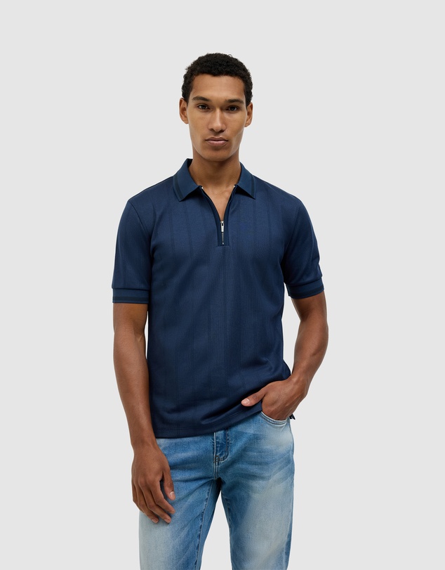 Politix - Davis Zip-up Knit Polo