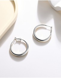 Mestige - Moonbeam Hoops - Silver Plated
