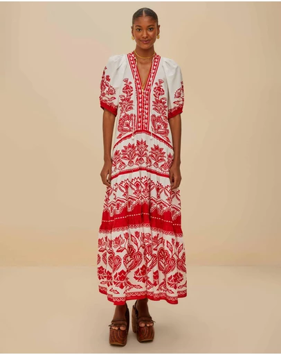 Farm Rio - Boho Garden Midi Dress