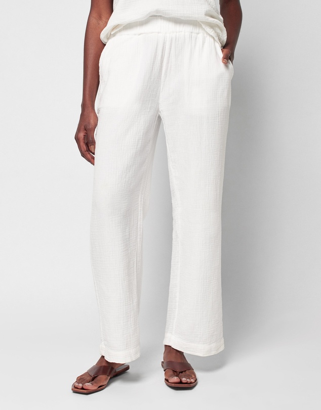 Faherty - Dream Cotton Gauze Wide Leg Pant