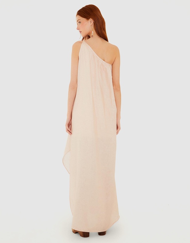 Farm Rio - Garden Terrace Pink One Shoulder Maxi Dress