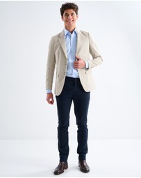 3 Wise Men - 3 Wise Men Huxton Cotton Blazer - Stone