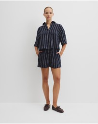 Country Road - Yarn Dyed Cuff Linen Short