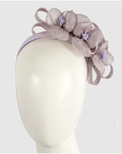 Max Alexander - Small Lilac Sinamay Flowers Fascinator