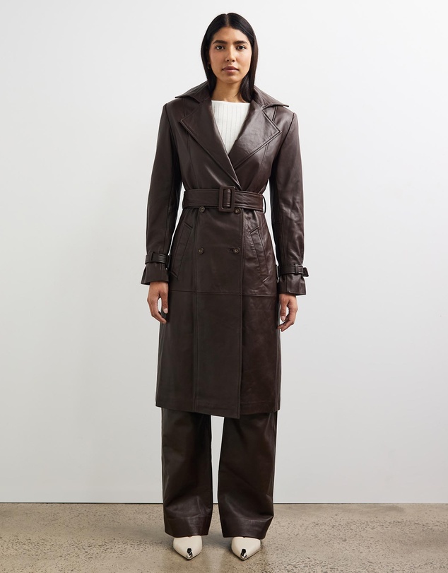 Sofia Irina - Leather Trench Coat