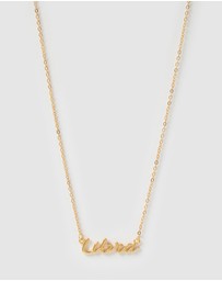 Izoa - Libra Written Star Sign Necklace