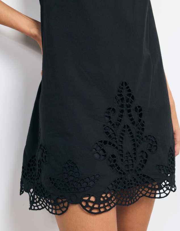 AERE - Elke Embroidered Mini Dress