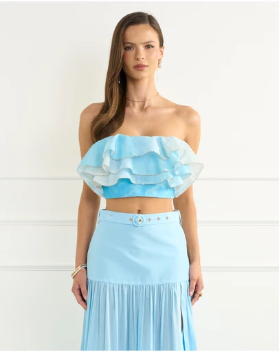 Aqua Blu Australia - Campanilla Delia Cropped Top