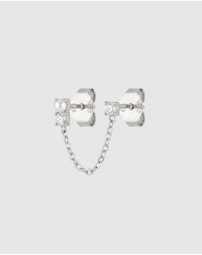 HOUSE OF SLANI - Dainty Silver Sophia earrings
