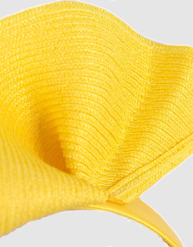 Max Alexander - Large Wavy Yellow Racing Fascinator