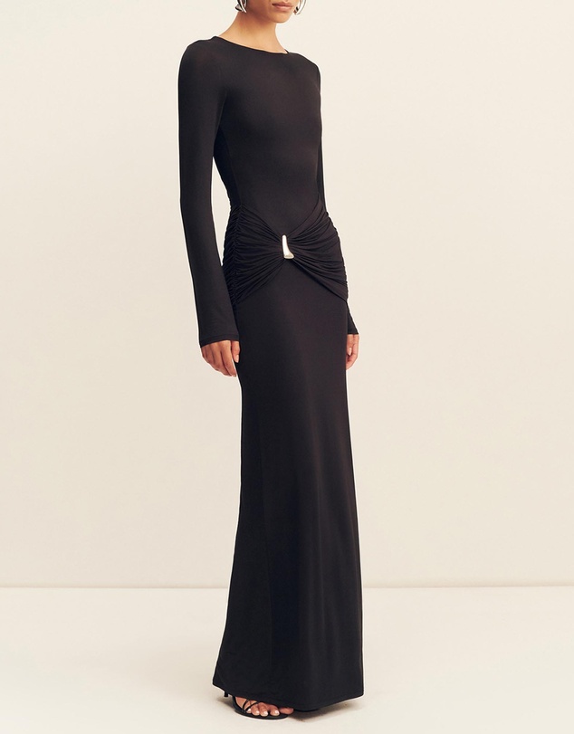 Shona Joy - Miro LS Gathered Maxi Dress