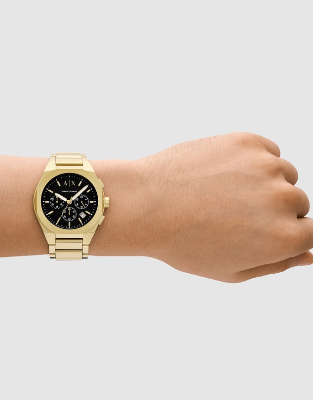 Armani Exchange - Gold Tone Chronograph Watch