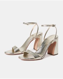 Loeffler Randall - Malia Curved Heel Simple Sandal With Ankle Wrap