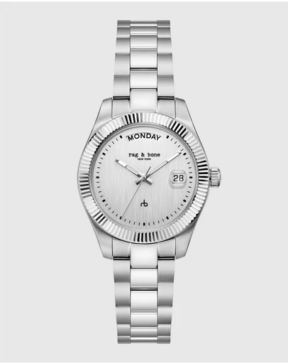 rag & bone - Rag & Bone Lex Silver-Tone Analogue Watch