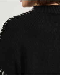 Atmos&Here Curvy - Arna Blanket Stitch Jumper