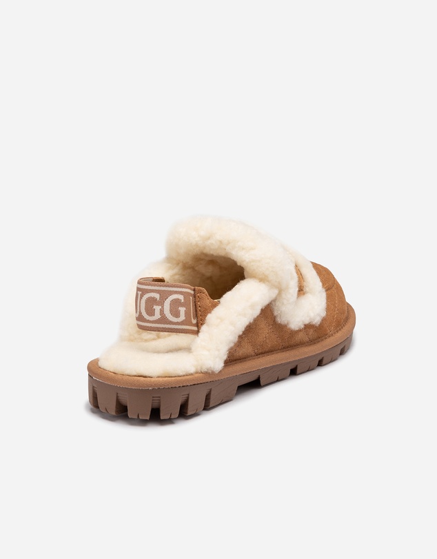 Ozwear Connection Uggs - UGG Violet Matelassé Shearling Slipper (Elastic Logo, Detachable Feature)