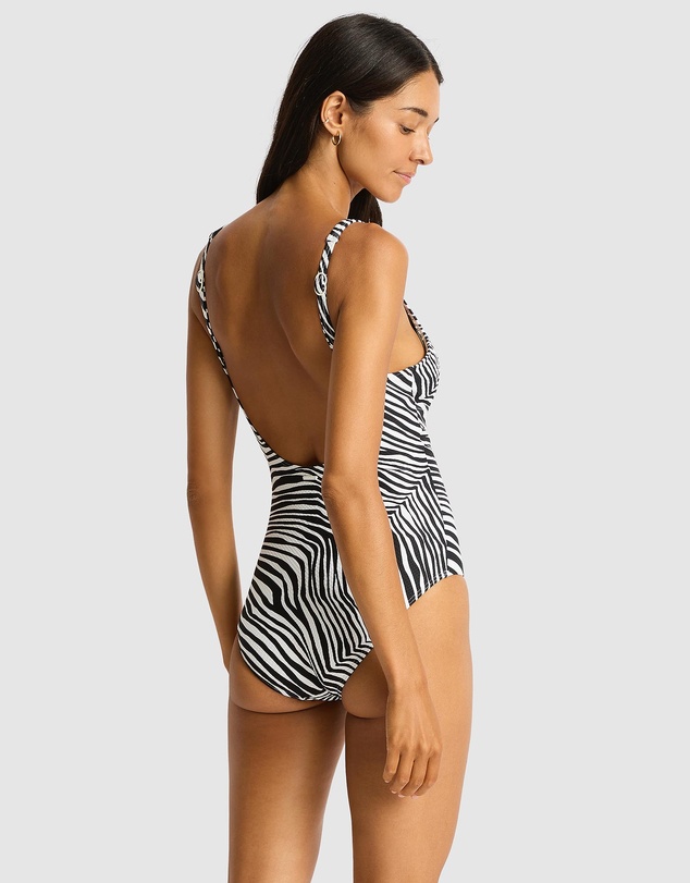 Sea Level Australia - Zebralis Scoop Back Panel Line One Piece