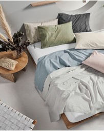 Linen House - Vienna 300TC Cotton Percale Sheet Set 50cm