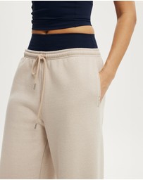 Cotton On Body Active - Plush Tie Waist Wide Leg Sweatpants
