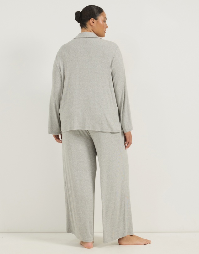 Atmos&Here Curvy - Darcey Soft Ribbed Long Sleeve Pyjama Set