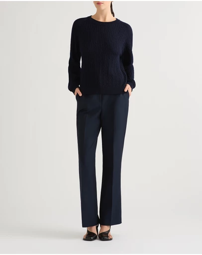 David Lawrence - Watson Wool Cable Knit Jumper