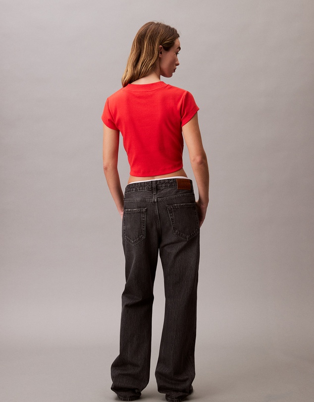 Calvin Klein Jeans - Monogram Logo Ribbed Baby Tee