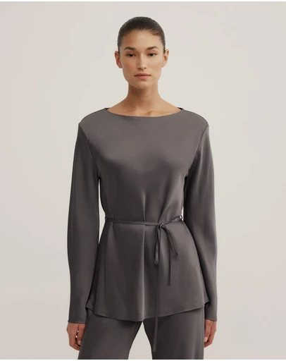 Witchery - Satin Boat Neck Top